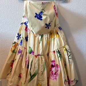 Express Floral Dress in Cream and Multicolor